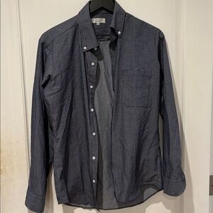 Men's Dark Blue Button-Up Shirt